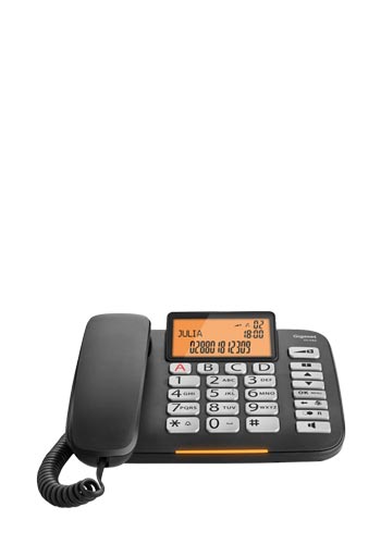 Gigaset DL580 corded landline phone, black