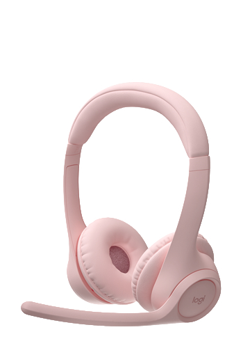 LOGITECH Zone 300 Wireless Bluetooth Headset with Noise-Cancelling Microphone, Rosa, 981-001412
