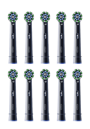 Oral-B Black Stick-On Brush Heads, 10-Pack