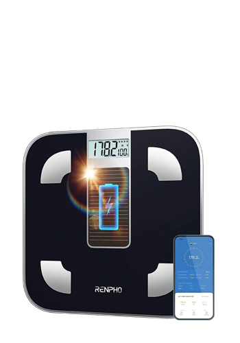RENPHO Elis Solar - Solar-powered bathroom scale Black