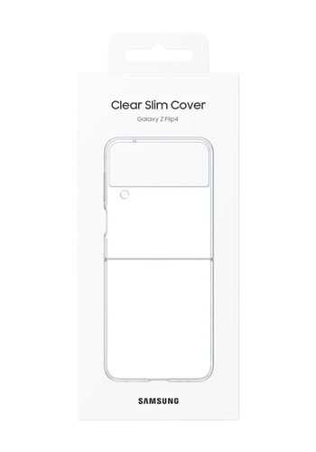 SAMSUNG Clear Slim Cover, Transparent, for Galaxy Z Flip4, EF-QF721CTEGWW